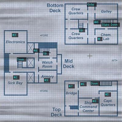 Naval Shipyards - Upper Decks Map