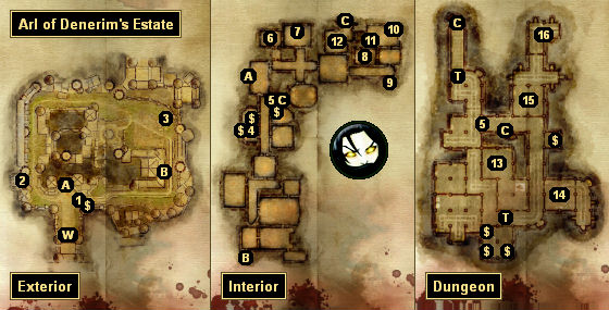 Map M74: Arl Of Denerim's Estate - Dungeon - Maps - Dragon Age: Origins -  Game Guide and Walkthrough